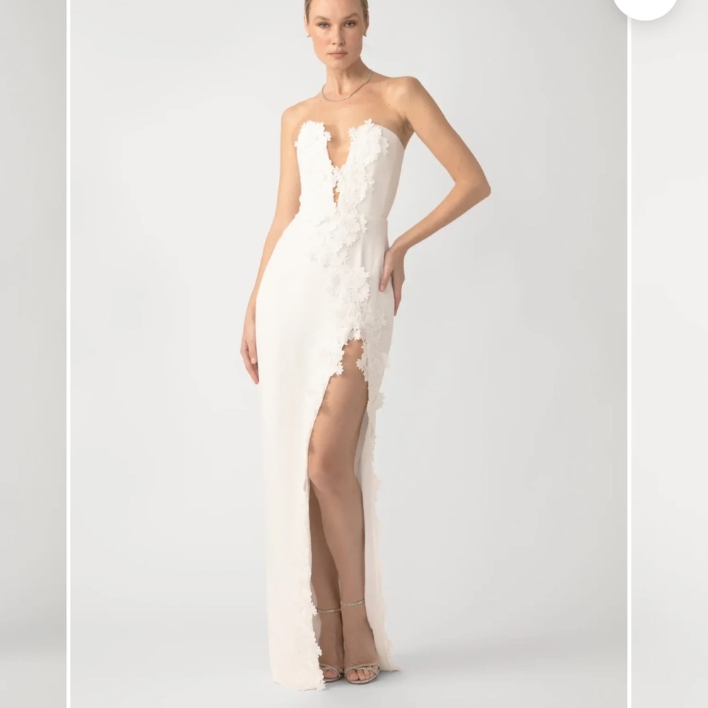 SAU LEE Florence Dress in White - Picture 1 of 16